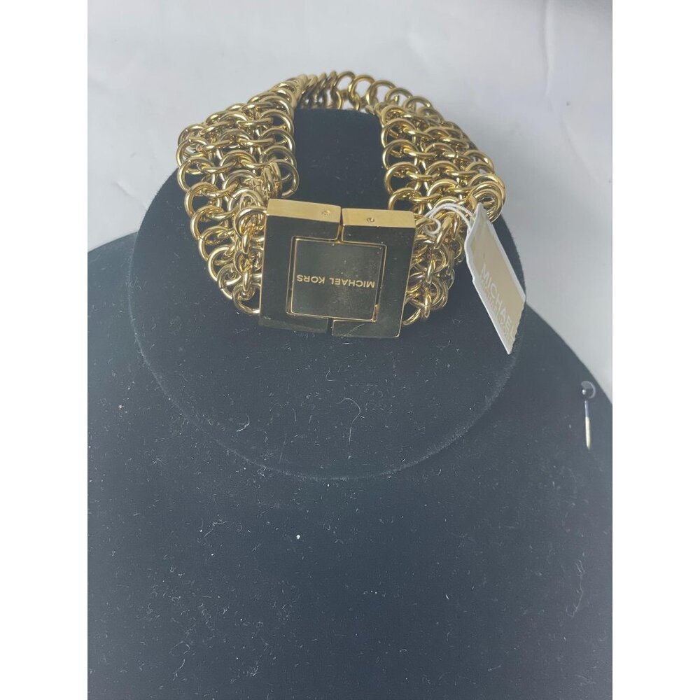 Michael Kors Gold-Tone Chain-Link Bracelet With Signature Logo Clasp - Picture 10 of 11